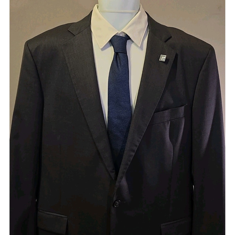 Brooks Brothers 1818 Regent 42L Wool Blazer Trabaldo Togna Italy USA Gray